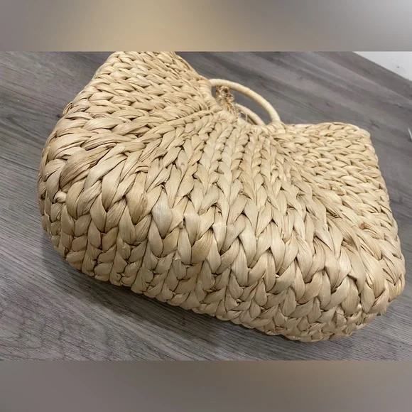 Barney's New York Natural Woven Straw Tote Bag - Picture 9 of 9